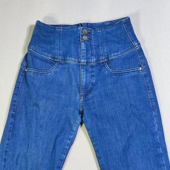 Guess silhouette jeans women's size 28 denim blue high-rise stretch skinny - Picture 2 of 15